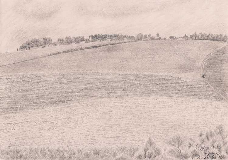 Степь карандашом