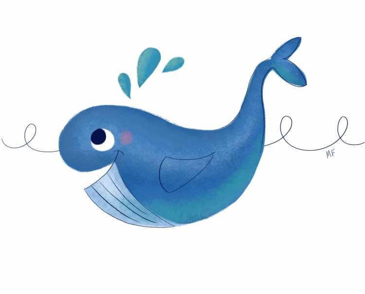 Кит детский рисунок