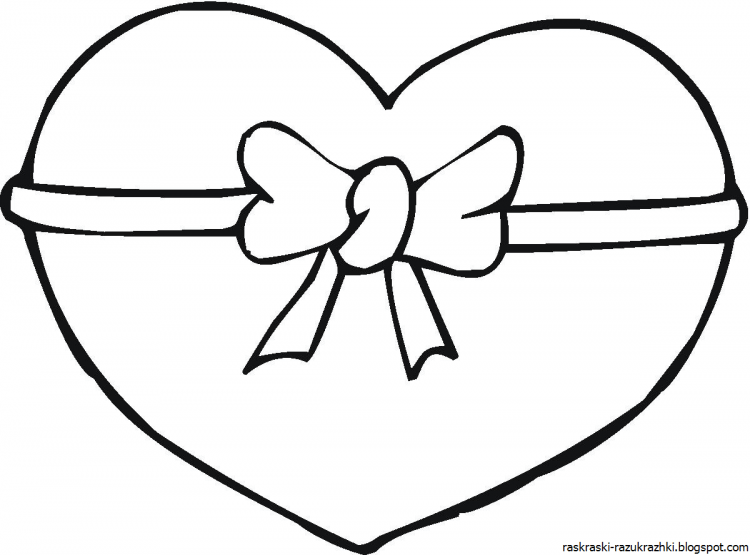 Сердечки картинки раскраски