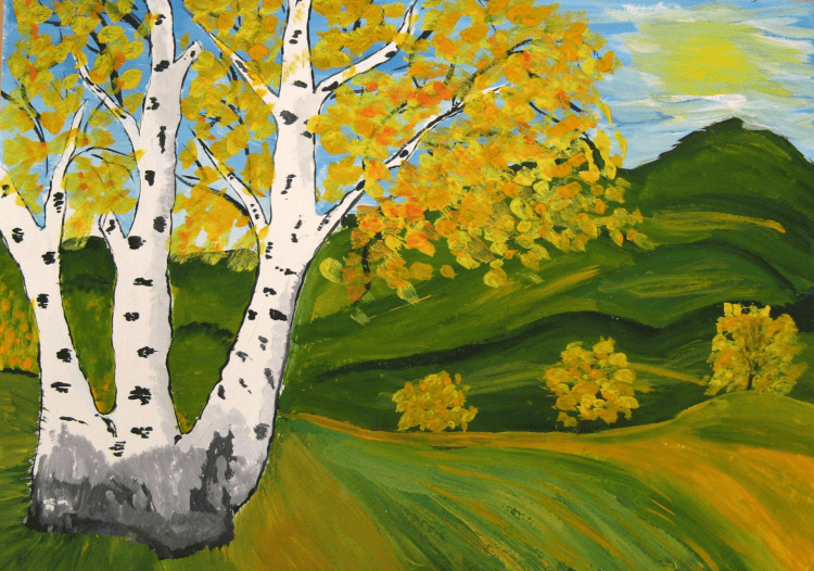 Рисование Золотая осень