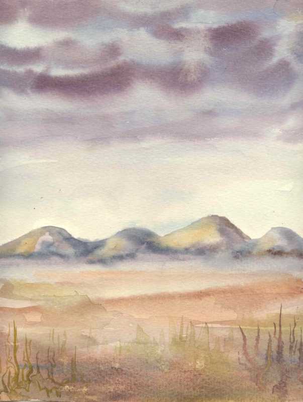 Степь рисунок