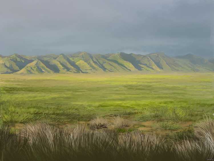 Рисование в фотошопе пейзажи