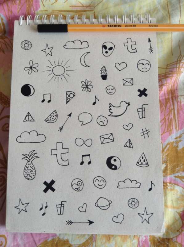 Маленькие рисунки для скетчбука легкие