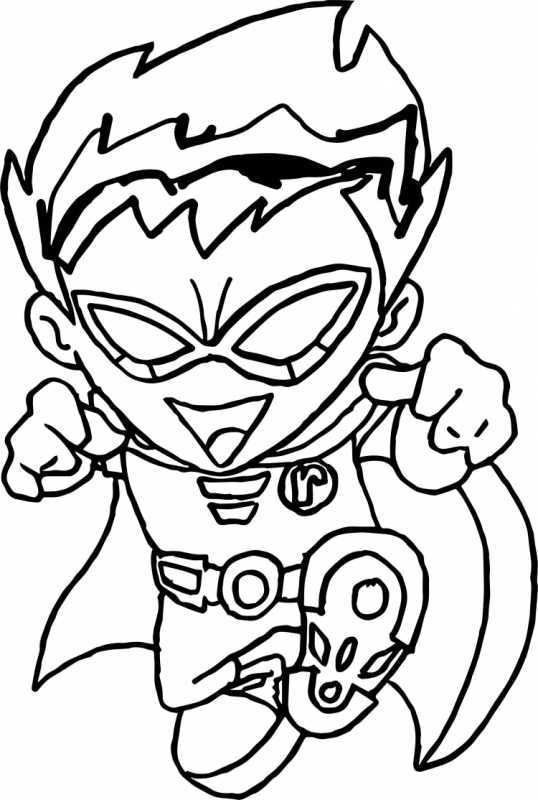 Раскраски Чиби Супергерои