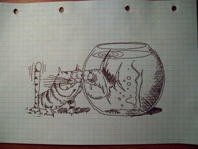 Космос ручкой в тетради