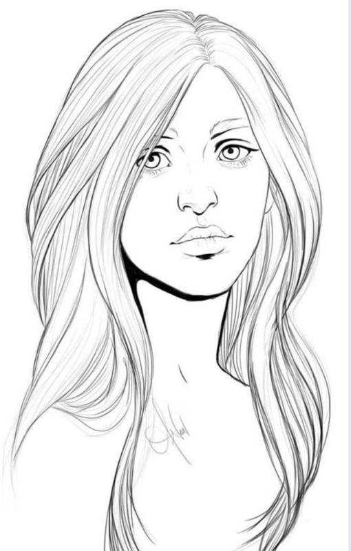 Раскраски портрет мамы (33 фото)