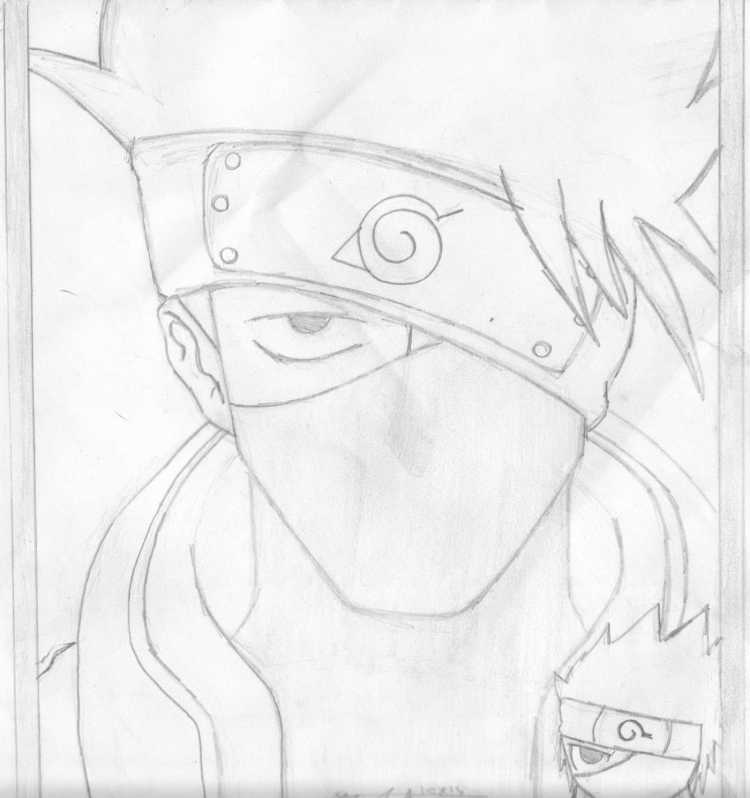 Сенсей Какаси для срисовки