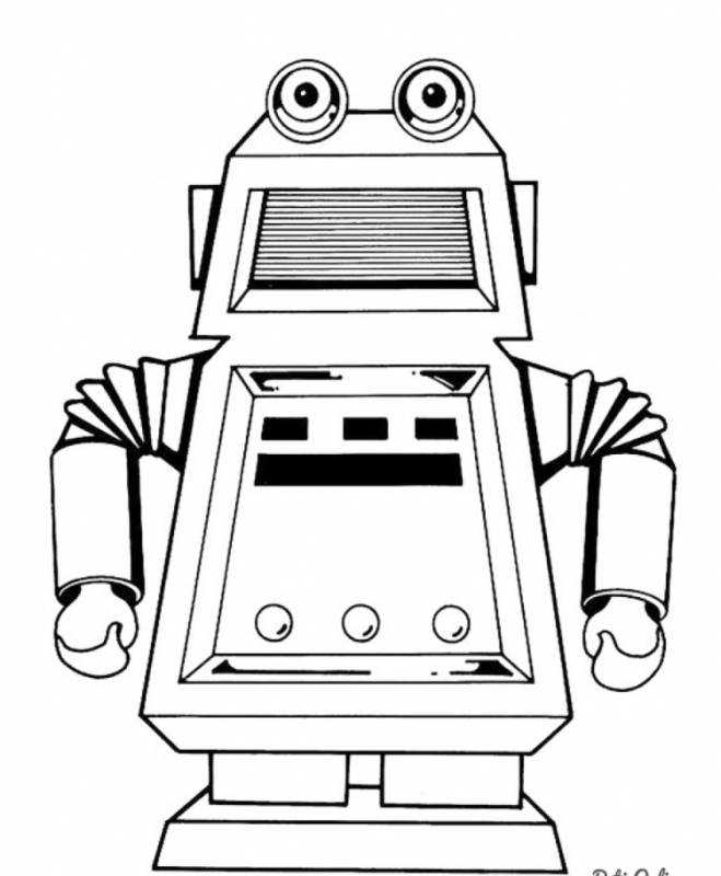 Робот рисунок карандашом