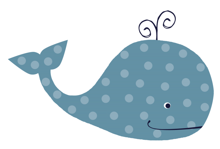 Рыба кит на прозрачном фоне для фотошопа