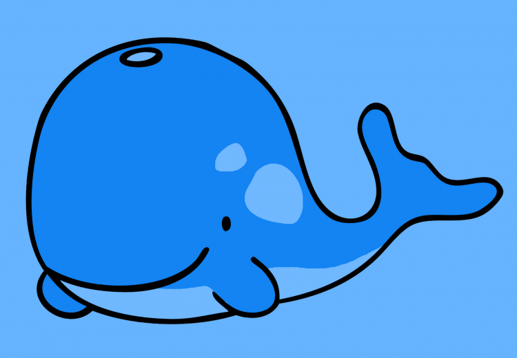 Трафарет кита для детей