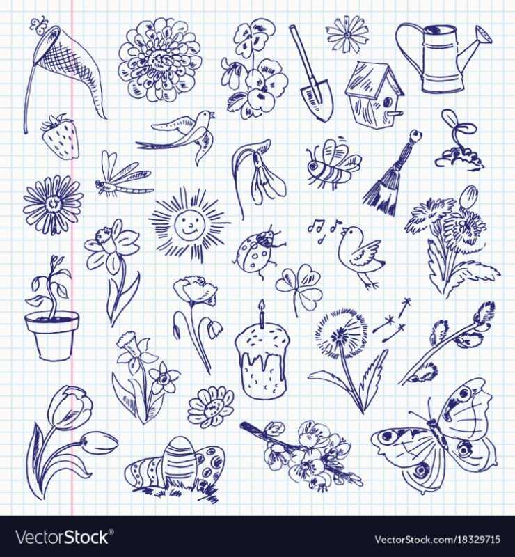 Маленькие рисунки в детском стиле