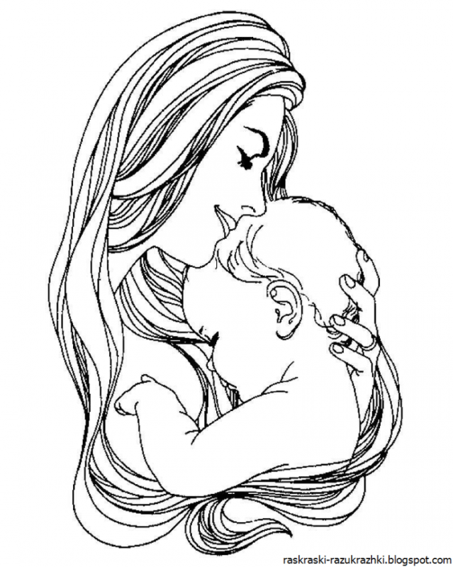 Расскраскадень матери