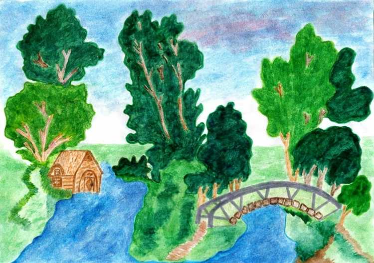 Детский рисунок Родина