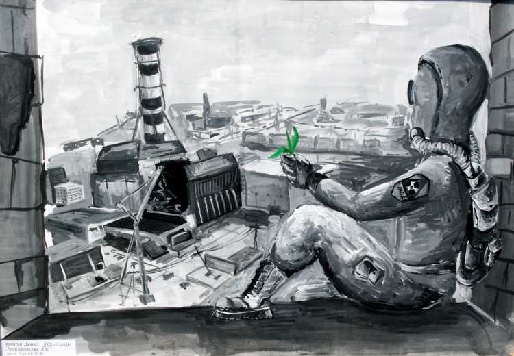 Рисунок на тему Чернобыльская АЭС