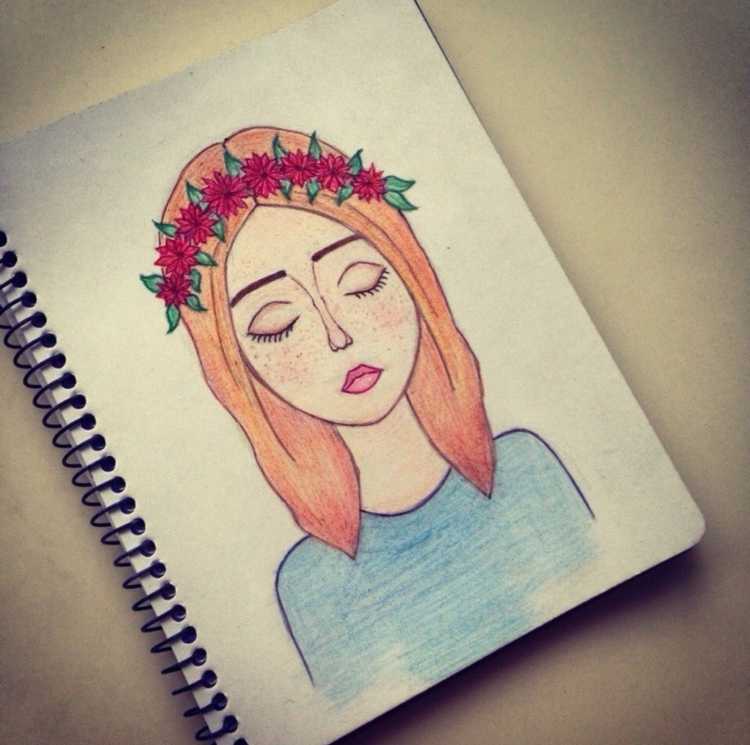 Милые девочки для скетчбука лёгкие