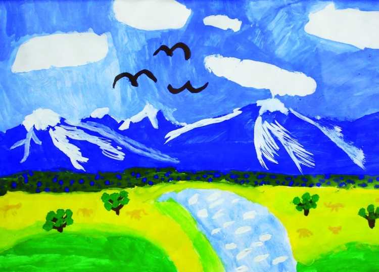 Детский рисунок Родина