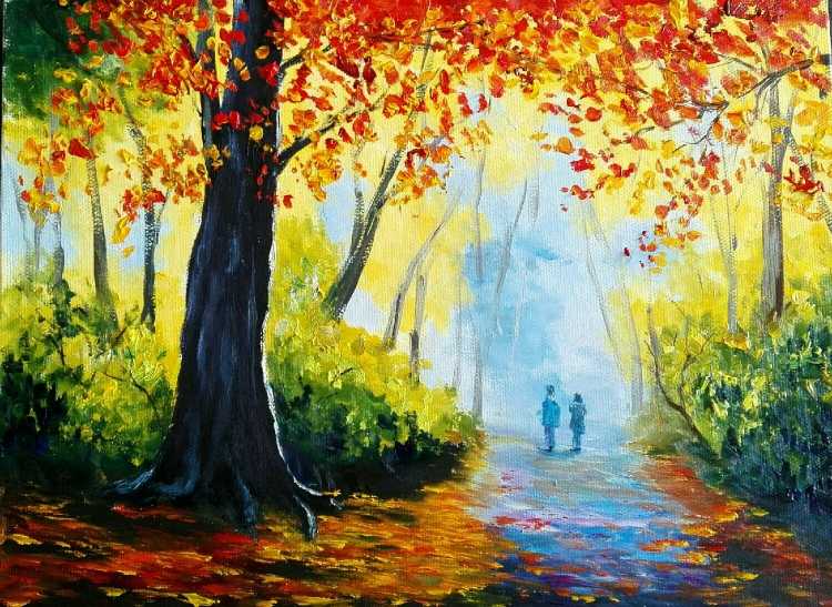 Детские рисунки осень