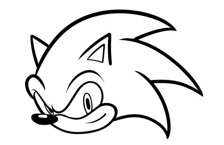 Соник Ежик раскраска