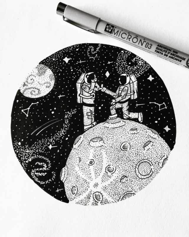 Рисование гелевой ручкой