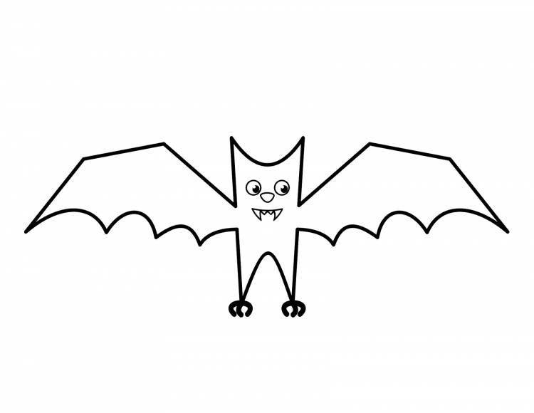 Летучая мышь раскраска для детей
