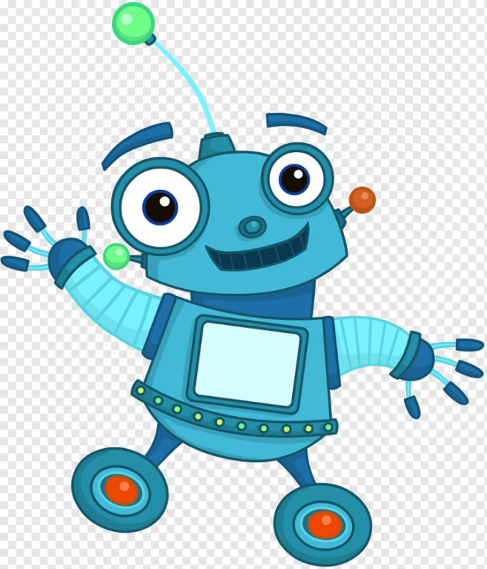 Робот на белом фоне мультяшный