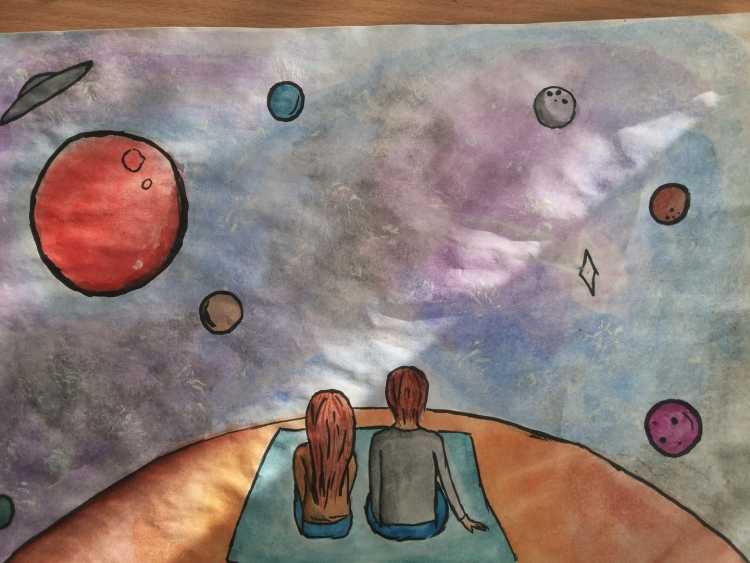 Рисование таинственный космос