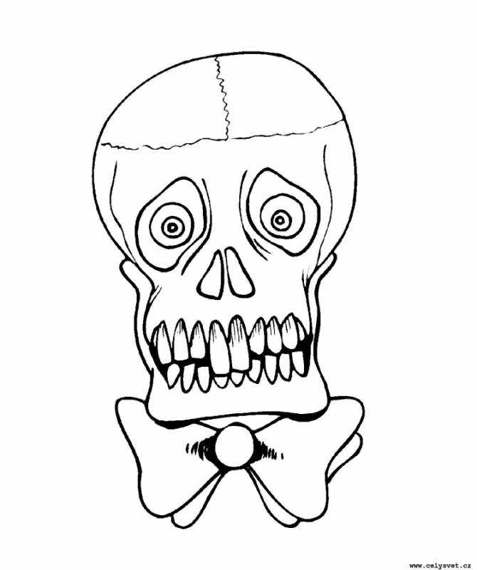 Раскраски страшные черепа