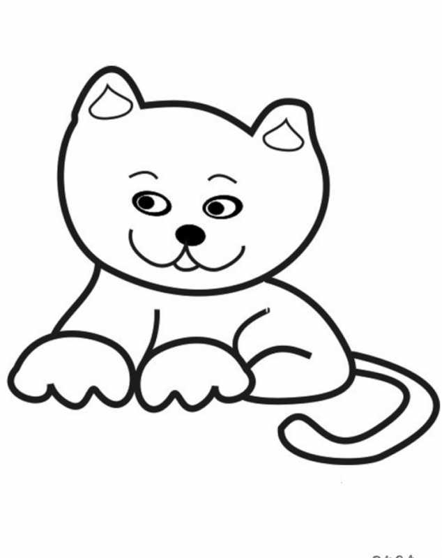 Котики. Раскраска для малышей