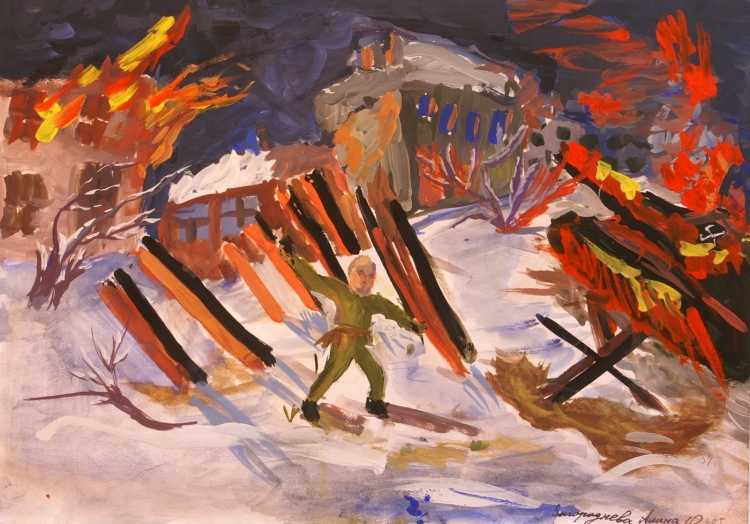 Рисунок о Сталинградской битве для дошкольников