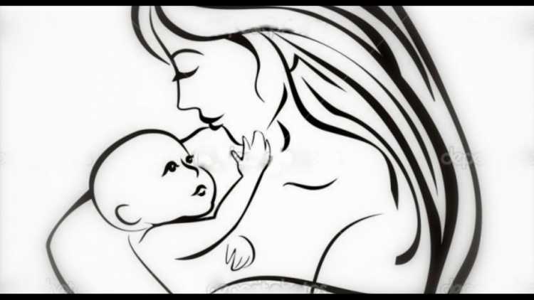 Мать с ребенком рисунок