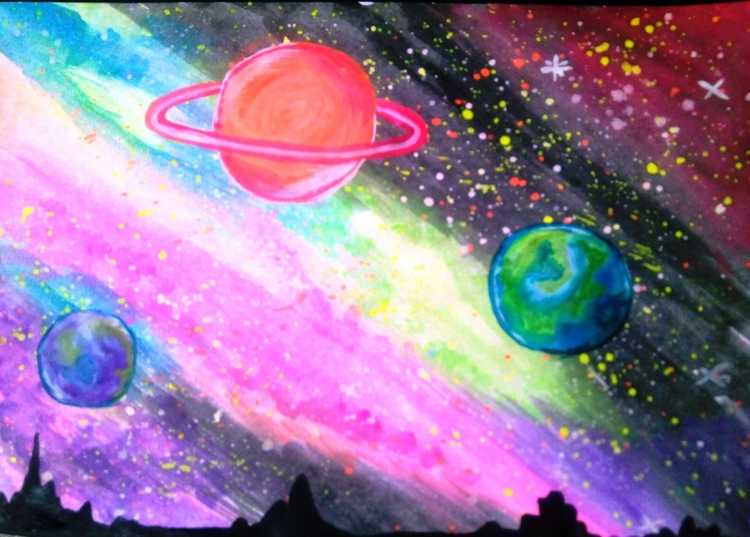 Космос красками