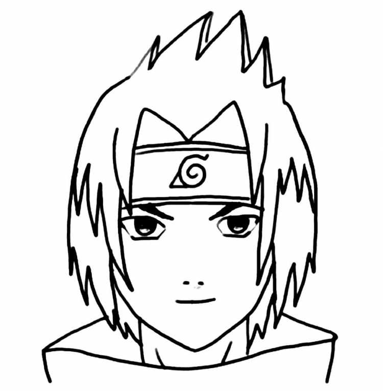 Лицо Наруто карандашом