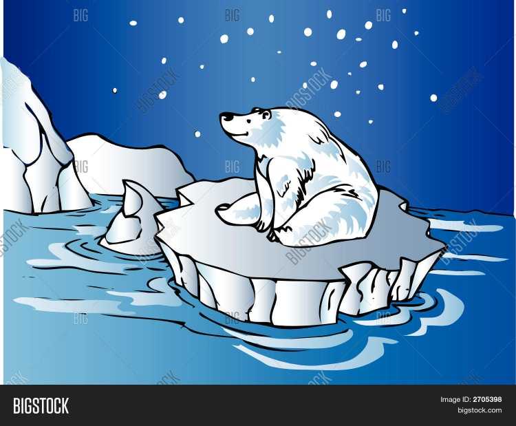 Медведь на льдине детский