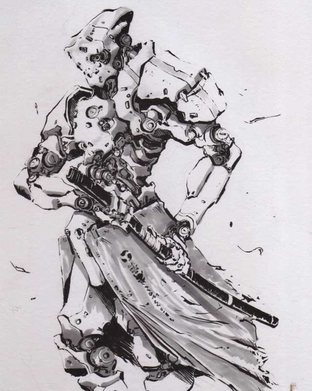 Киборг карандашом