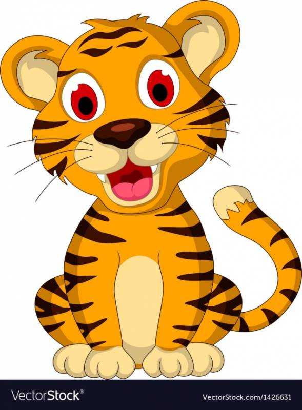 Мордочки мультяшные тигров
