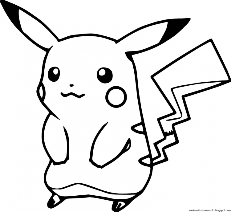 Раскраски покемоны Пикачу