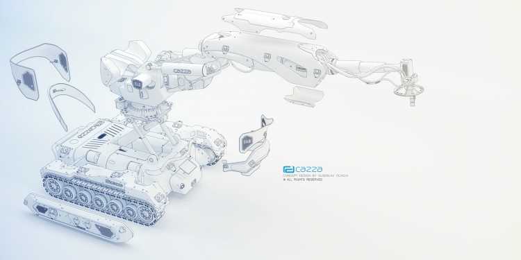 Гусеничный роботы арт