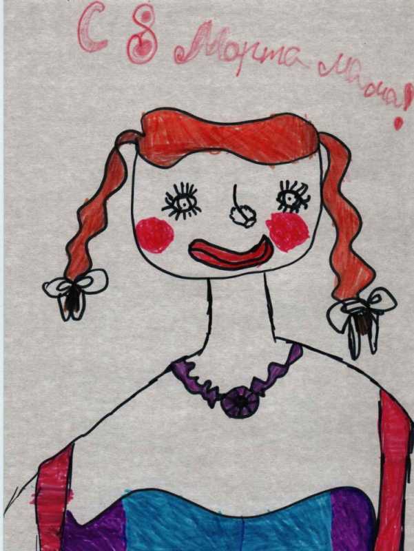 Лёгкие рисуеки для мамы