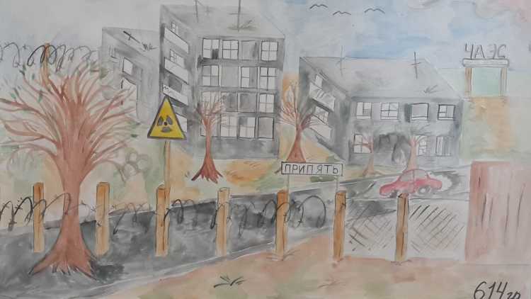 Чернобыль рисунки карандашом