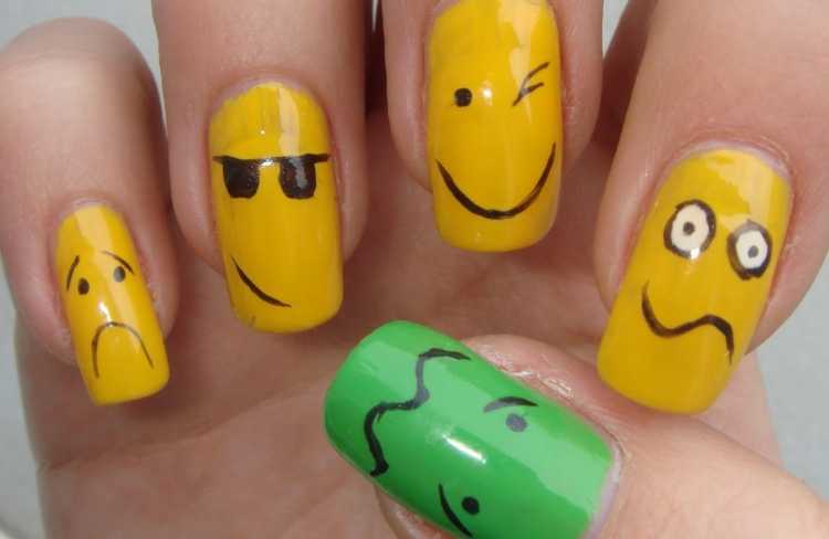 Простые рисунки на ногтях