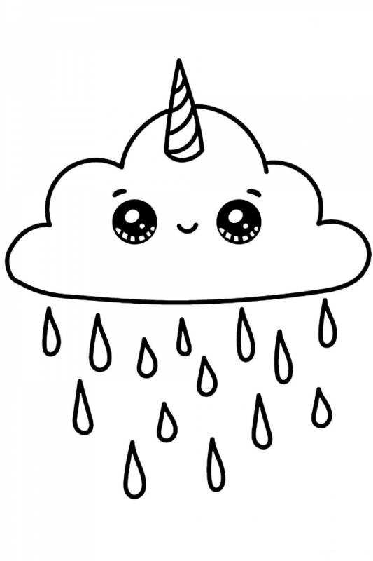 Раскраски Единороги милые