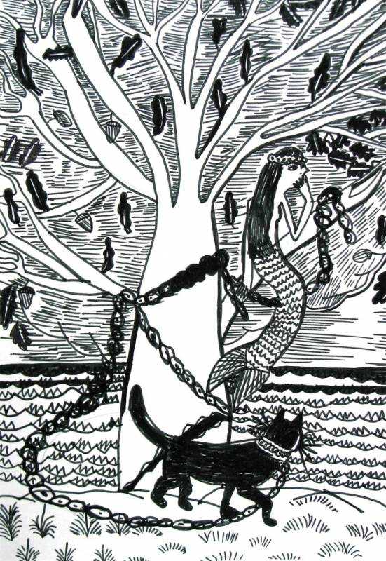 Рисунок у Лукоморья дуб зеленый 5 класс