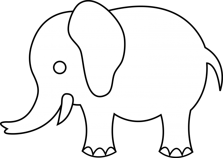 Контуры животных для детей