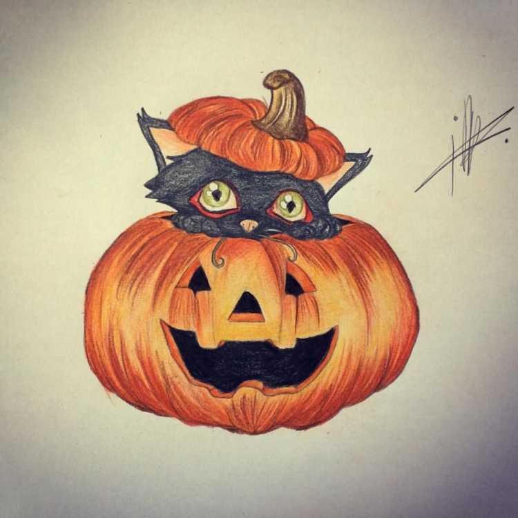 Классные рисунки на Хэллоуин