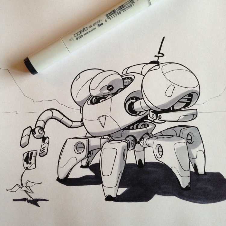 Креативный робот рисунок