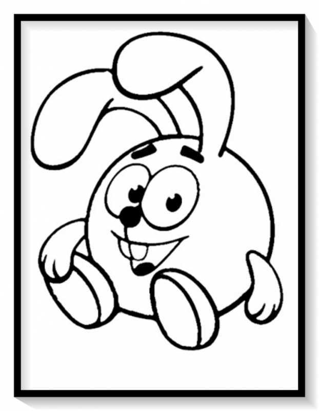 Смешарики раскраска для детей
