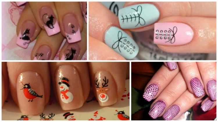 Рисунки на ногтях для начинающих легкие