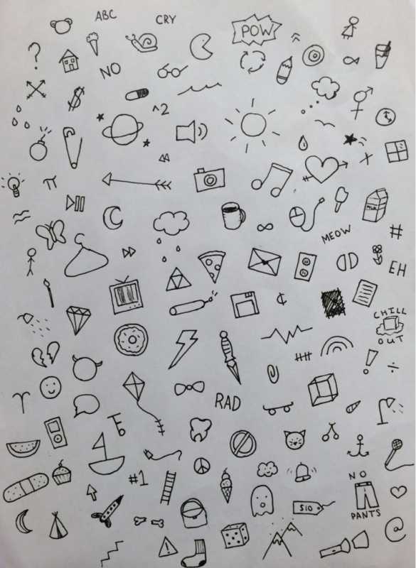 Маленькие рисуночки ручкой