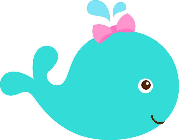 Контур кита для малышей