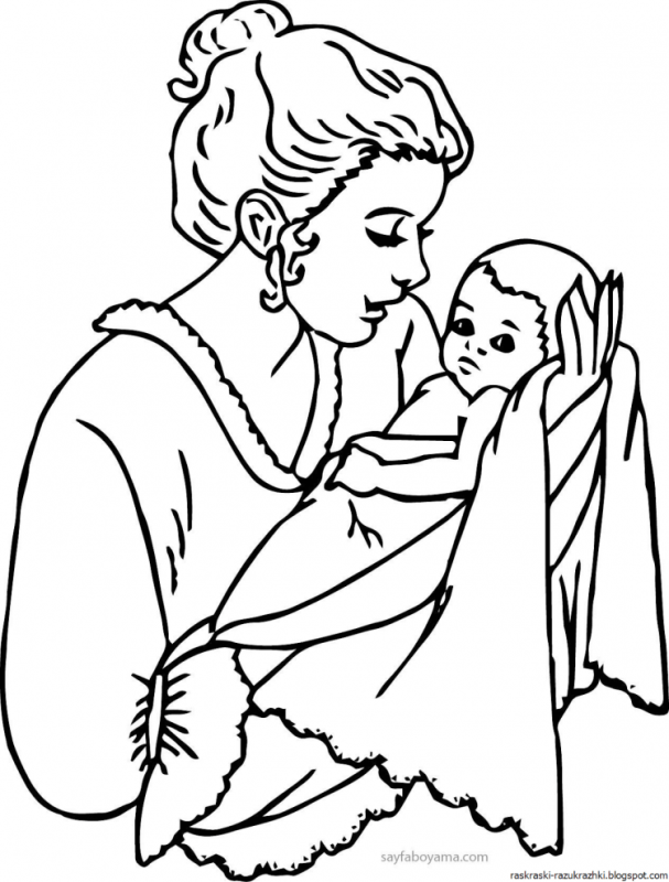 Расскраскадень матери